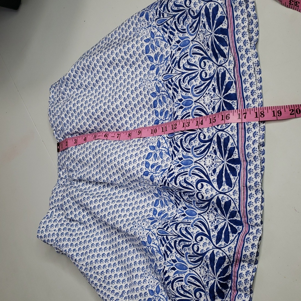 Tommy Bahama Havana Baroque Linen Cotton Swing Mini Skirt Size S Bohemian Beach - Picture 12 of 13
